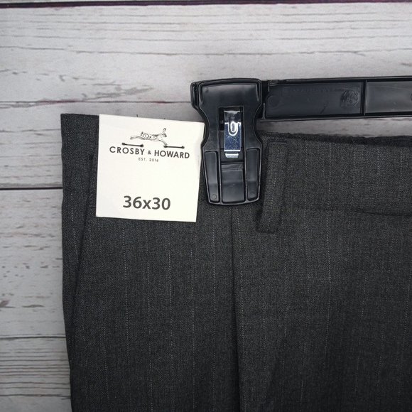 CROSBY & HOWARD Pants Crosby Howard Grey Mens Pleated Grey Dress